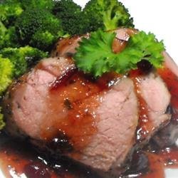 Quick Savory Cranberry Glazed Pork Loin Roast