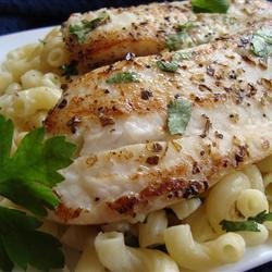 Pan Seared Lemon Tilapia with Parmesan Pasta