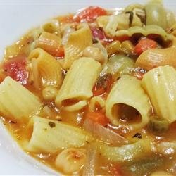 Garbanzo Tomato Pasta Soup