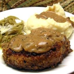 Grandma's Pork Chops in Mushroom Gravy