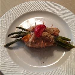 Asparagus and Mozzarella Stuffed Chicken Breasts