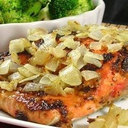 Spicy Salmon with Caramelized Onions