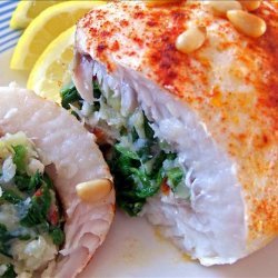 Flounder Stuffed With Arugula (Rocket) and Sun-Dried Tomatoes