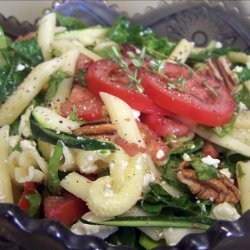 Feta, Spinach and Pecan Pasta Salad