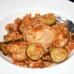 Zucchini, Chicken and Brown Rice Casserole