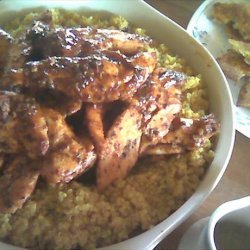 Grilled Moroccan Chicken With Curried Couscous