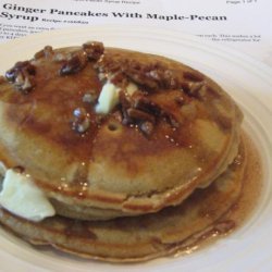 Ginger Pancakes With Maple-Pecan Syrup