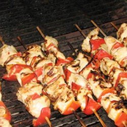 Mustard Chicken and Bell Pepper Kabobs