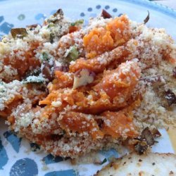 Sweet Potato Gratin With Pecan-Crumb Topping