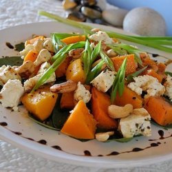 Butternut Pumpkin (Squash), Roasted Hazelnut and Feta Salad