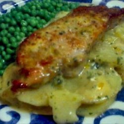 Pork Chops and Creamy Potato Scallop