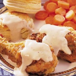 Chicken over biscuits