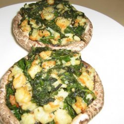 Shrimp, Spinach and Cheese Stuffed Mushrooms