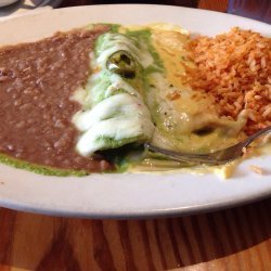 Chicken Enchiladas W/ Poblano Cream Sauce