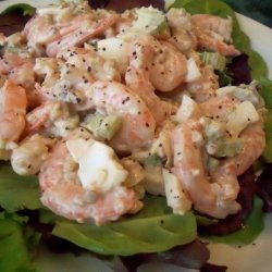 Creamy Shrimp Salad On Romaine