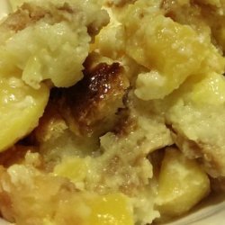 Fresh Peach Bread Pudding