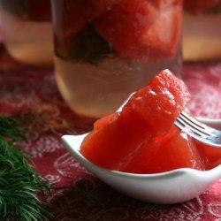 Susan's Pink Watermelon Pickles (Not Rind)