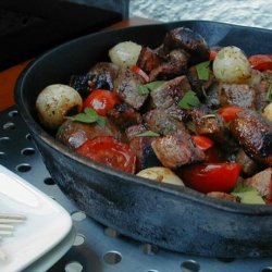 Grilled Veggie and Steak Appetizer