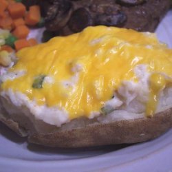 Twice Baked Potatoes With Seafood Topping