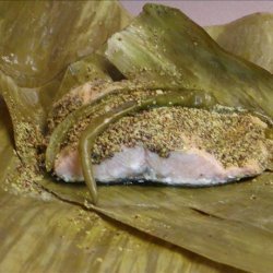 Fish steamed in Banana leaves