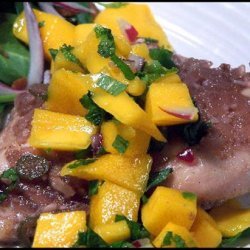 Spiced Rum-Sugar Chicken With Mango Mojito Salsa