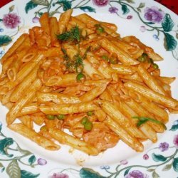 Penne With Vodka Cream and Smoked Salmon