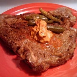 T-Bone Steaks with Garlic and Chili Butter