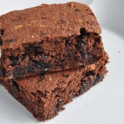 Okara Dark Chocolate Cherry Brownies