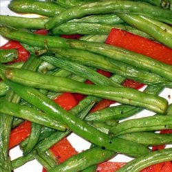 Roasted Green Beans and Red Peppers