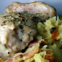 Braised Chicken Thighs With Sauerkraut