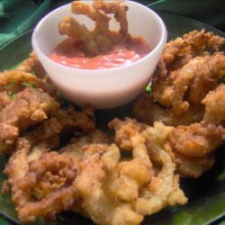 Shoestring Onion Rings and Batter