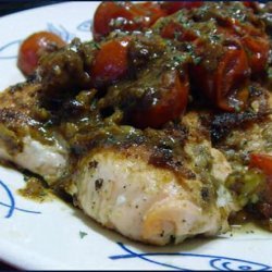 Pan-Seared Crusted Salmon With Cherry Tomato–ginger Sauce