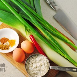 Leek and Meat Fritters