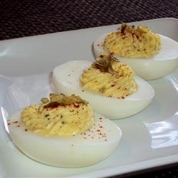 Bread and Butter Pickle Deviled Eggs