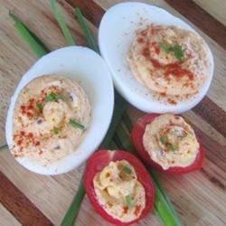 Smoked Salmon Deviled Eggs and Tomatoes