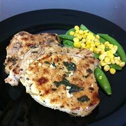 Basil-Garlic Grilled Pork Chops