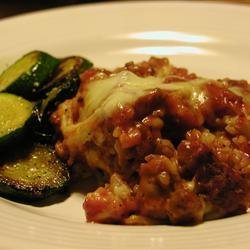 Ground Beef and Rice with Cheese