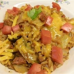 Cajun Cabbage with Rice