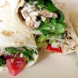 Warm Chicken Ranch Wraps