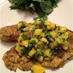 Curried Tilapia with Mango Salsa