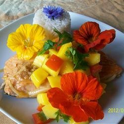 Mahi Mahi with Coconut Rice and Mango Salsa