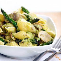 Creamed Asparagus and Mushrooms