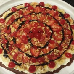 Pampered Chef Banana Split Brownie Pizza