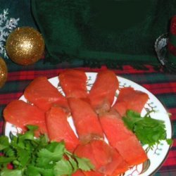 Danish Gravlaks (lox) Cured Salmon