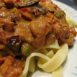 Pasta With Kalamata Olives and Roasted Grape Tomato Sauce