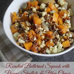 Butternut Squash With Pecans and Blue Cheese