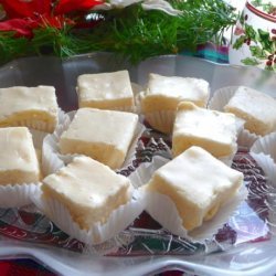 White Christmas Holiday Eggnog Fudge