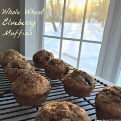 Homemade Whole Wheat Blueberry Muffins