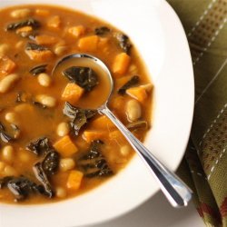 Kale, Sweet Potato and White Bean Soup