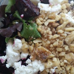 Roasted Beet Salad with Walnuts and Goat Cheese